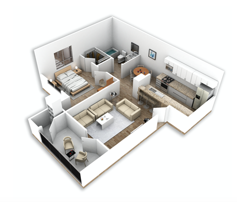 1 Bed | 1 Bath | 651 sq. ft.